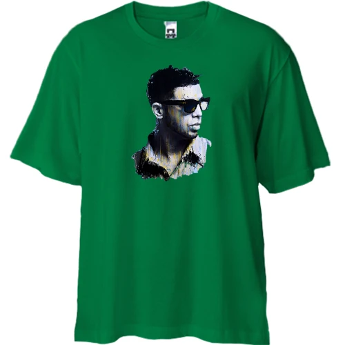 Футболка двонитка Oversize з Drake в окулярах