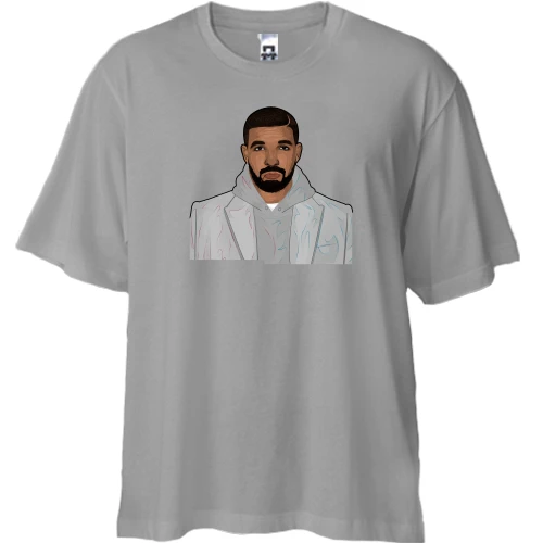 Футболка двонитка Oversize з Drake в пальто