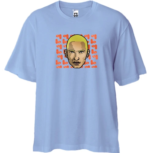 Футболка двунитка Oversize с Eminem (иллюстрация)