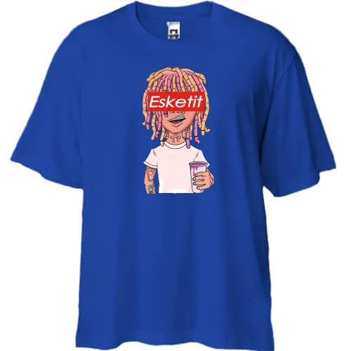 Футболка двунитка Oversize, Синий, Lil Pump (Esketit)