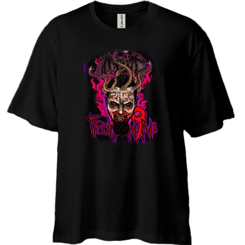 Футболка двонитка Oversize, Чорний, з Tech n9ne (арт 2)