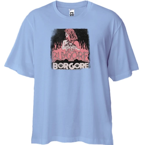 Футболка двонитка Oversize з Borgore