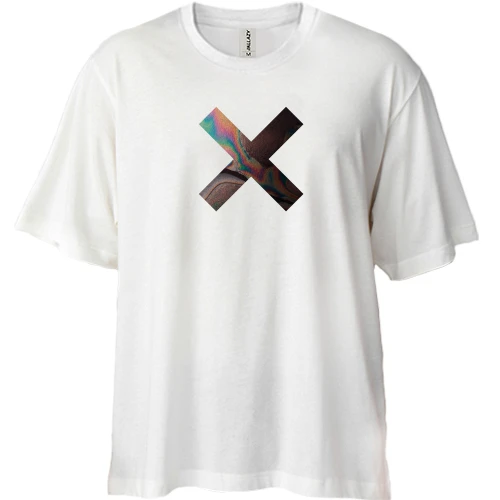 Футболка двунитка Oversize, Синий, с The XX (2)