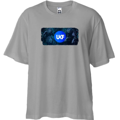 Футболка двунитка Oversize, Синий, с UKF (обложка альбома)
