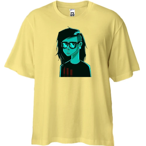 Футболка двонитка Oversize зі Skrillex (арт)
