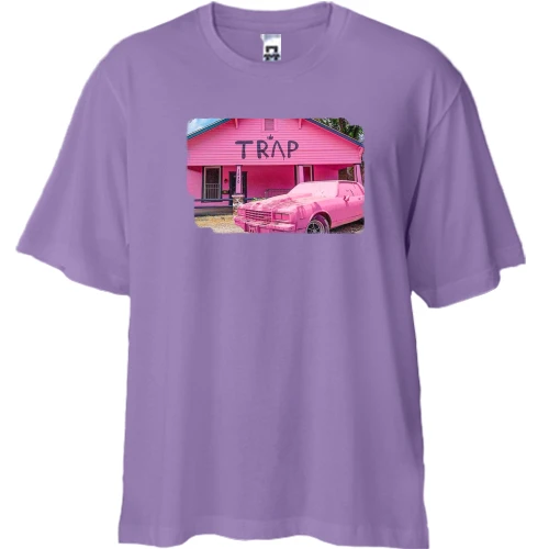 Футболка двунитка Oversize Pink Trap