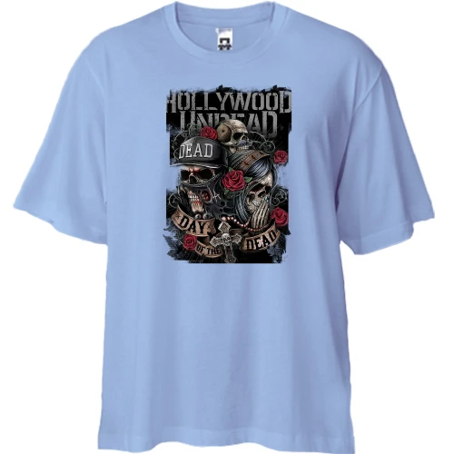 Футболка двунитка Oversize с Hollywood Undead (обложка альбома)