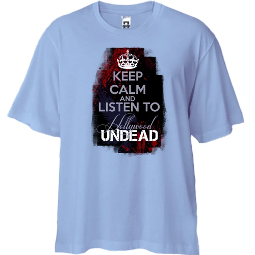 Футболка двонитка Oversize Keep calm and listen Hollywood Undead