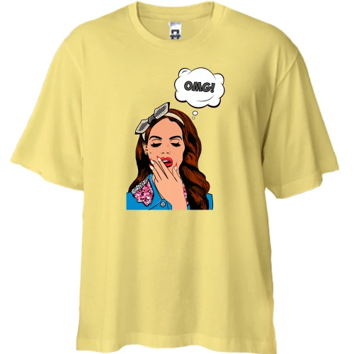 Футболка двунитка Oversize с Lana del Rey