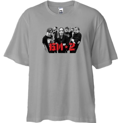 Футболка двунитка Oversize с группой БИ-2