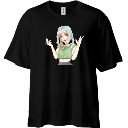 Футболка двунитка Oversize с Пошлой Молли (иллюстрация)