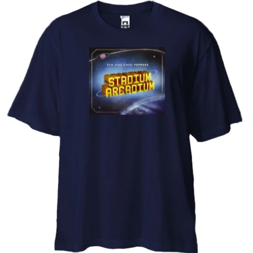 Футболка двонитка Oversize, Синій, Red Hot Chili Peppers - Stadium Arcadium
