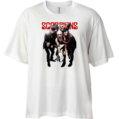Футболка двонитка Oversize Scorpions Band