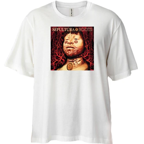 Футболка двунитка Oversize Sepultura Roots