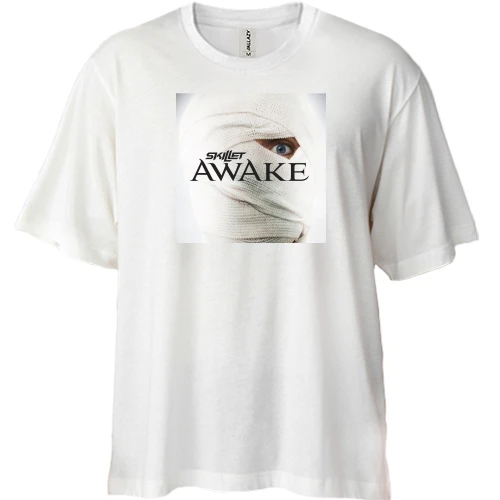 Футболка двунитка Oversize, Белый, Skillet Awake 2