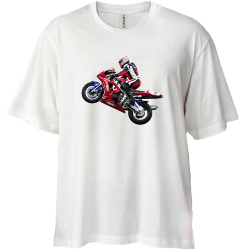 Футболка двунитка Oversize Yamaha Bike