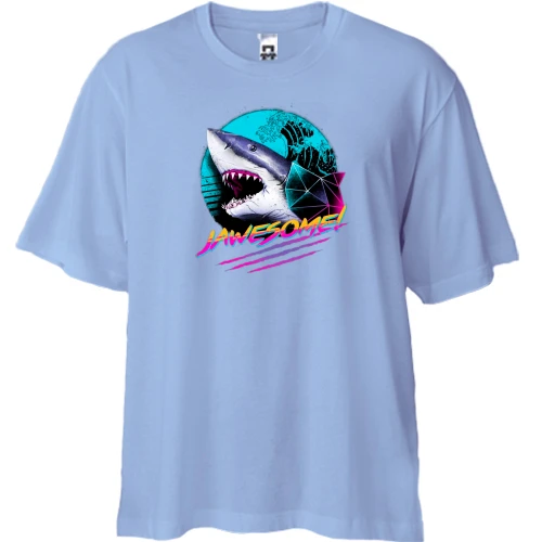 Футболка двунитка Oversize, Синий, jawesome