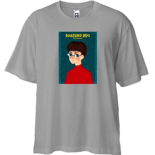 Футболка двунитка Oversize, Серый, с Boulevard Depo (арт)