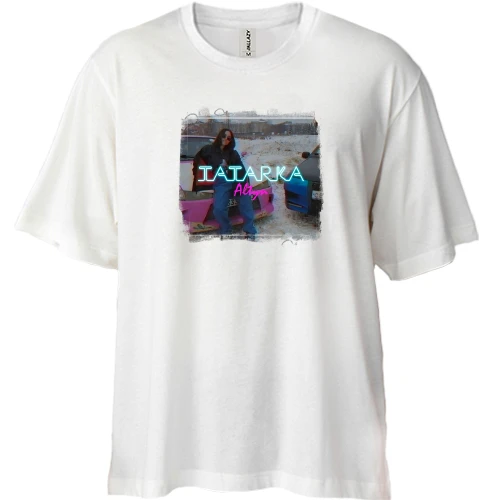 Футболка двунитка Oversize с Tatarka