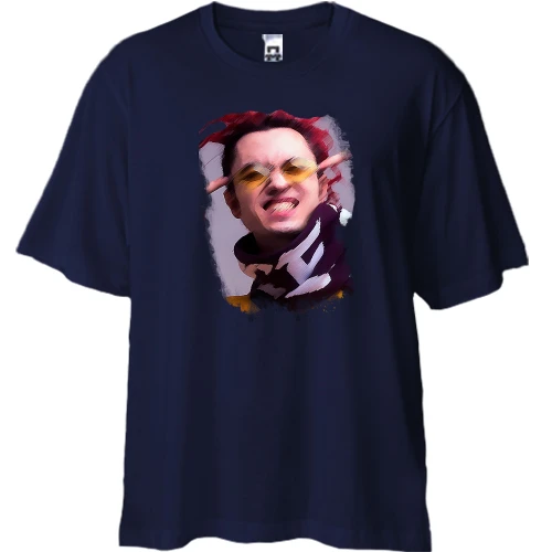 Футболка двонитка Oversize з GONE.Fludd (портрет)