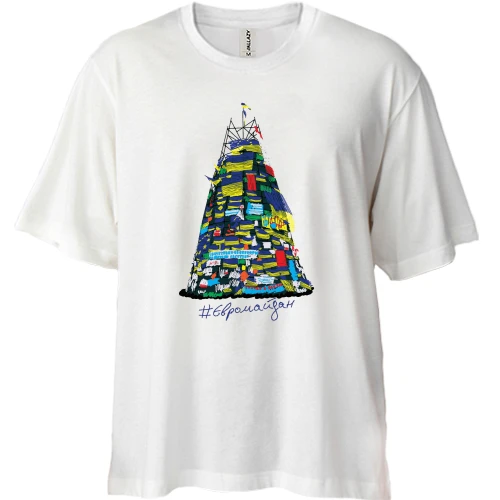 Футболка двунитка Oversize #Євромайдан