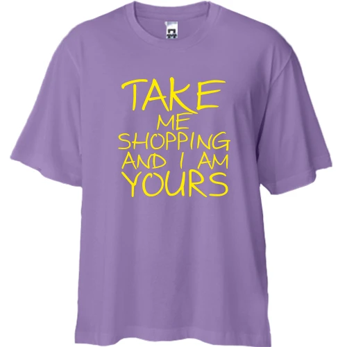 Футболка двонитка Oversize Take me shopping