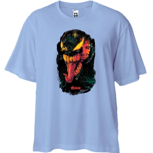 Футболка двунитка Oversize с Venom (арт)