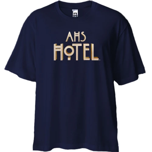 Футболка двунитка Oversize, Синий, AHS Hotel (American Horror Story)