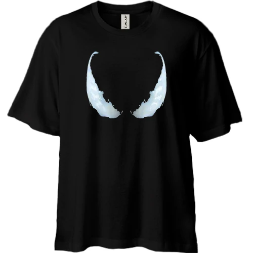 Футболка двунитка Oversize, Черный, Venom inside