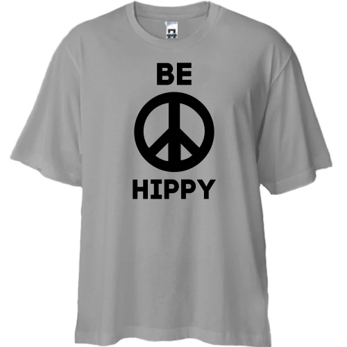 Футболка двунитка Oversize, Серый, Be Hippy