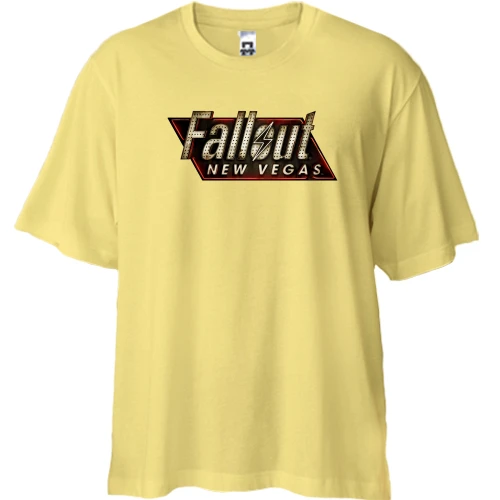 Футболка двонитка Oversize, Жовтий, Fallout: New Vegas з логотипом гри