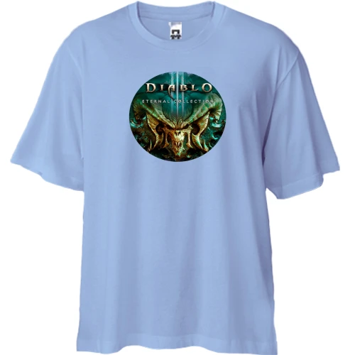 Футболка двонитка Oversize, Синій, Diablo - Eternal Collection