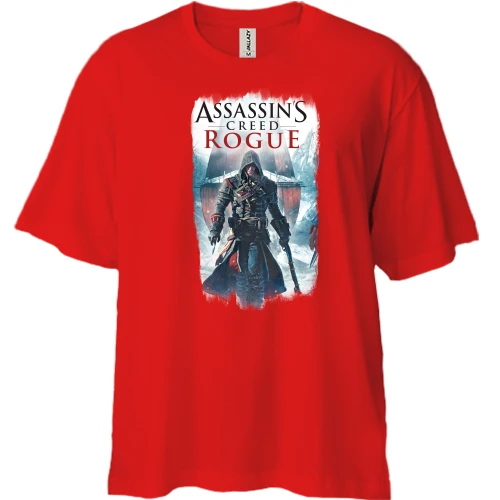 Футболка двунитка Oversize, Красный, с Шеем Патриком Кормаком (Assassins Creed Rogue)