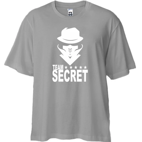 Футболка двунитка Oversize, Черный, Team Secret