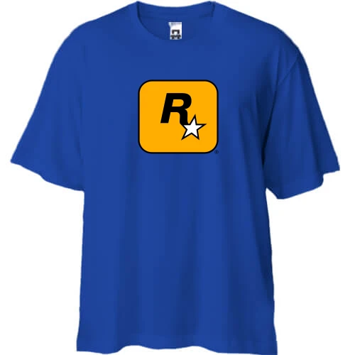 Футболка двунитка Oversize с логотипом Rockstar Games