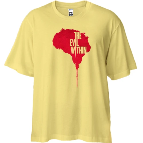 Футболка двунитка Oversize, Желтый, с The Evil Within