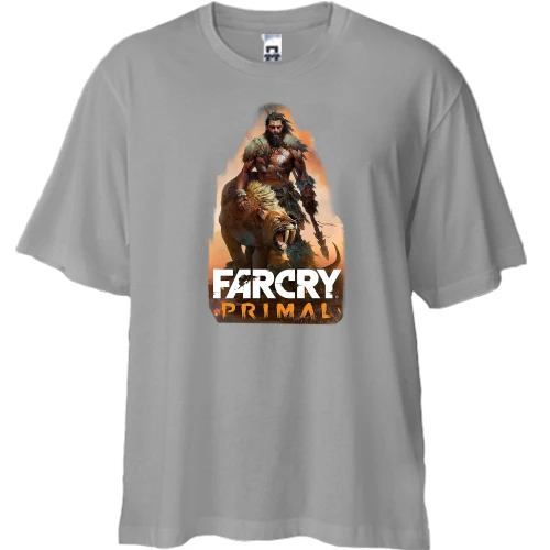 Футболка двунитка Oversize, Серый, Far Cry - Primal