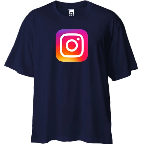 Футболка двунитка Oversize с логотипом Instagram