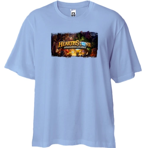 Футболка двунитка Oversize, Синий, Hearthstone - Heroes of Warcraft