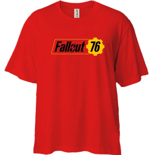 Футболка двунитка Oversize с логотипом Fallout 76