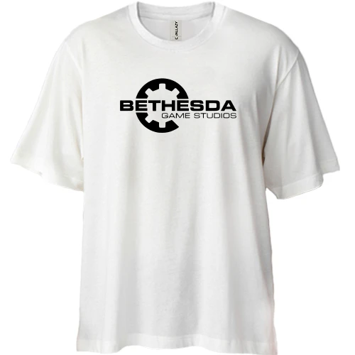 Футболка двунитка Oversize с логотипом Bethesda Game Studios