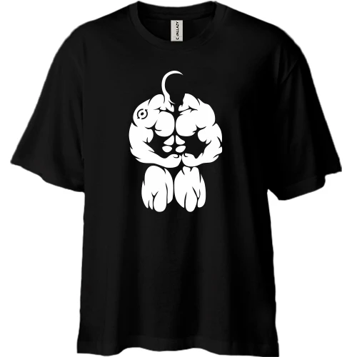 Футболка двонитка Oversize, Чорний, Scitec Nutrition