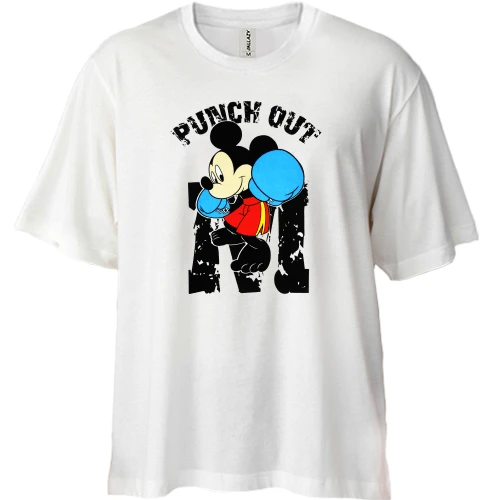 Футболка двунитка Oversize Punch out