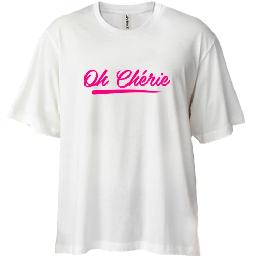 Футболка двонитка Oversize, Білий, Oh Cherie