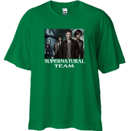 Футболка двунитка Oversize Supernatural Team