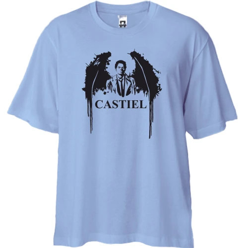 Футболка двонитка Oversize, Синій, Castiel