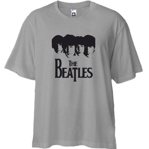 Футболка двунитка Oversize The Beatles (лица)