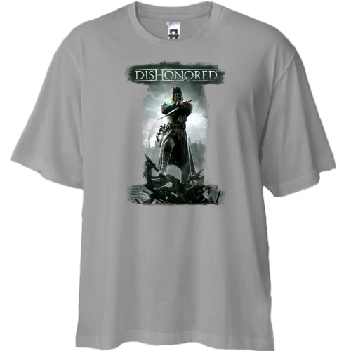 Футболка двонитка Oversize з обкладинкою гри Dishonored