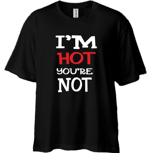 Футболка двонитка Oversize I`m hot you are not