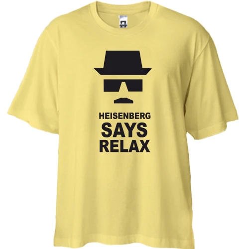 Футболка двонитка Oversize, Жовтий, Heisenrerg say relax